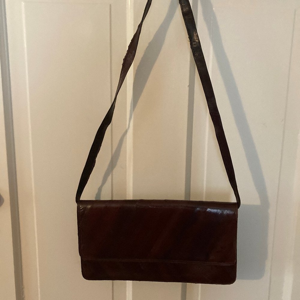 Vintage Clutch/Shoulder Purse Maroon
